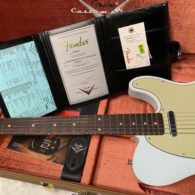 NEW! Fender Custom Shop Flamethrower Telecaster Custom - NOS - Modern Specs - Texas Special Pick-Ups - AAAA Flamed Neck - Sonic Blue - Authorized Dealer - 7.9lbs - G07231 image 14