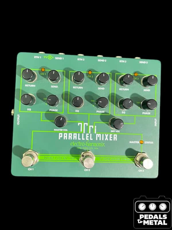 Electro-Harmonix Tri Parallel Mixer Effects Loop Mixer/Switcher 2019 - Present - Green - X18950 image 1