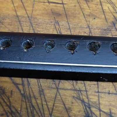 Vintage RARE 1930's Richter Acoustic Guitar Pyramid Wood Bridge Tailpiece Luthier Parts image 4