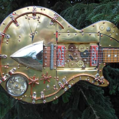 Steampunk Les Paul Style Custom Relic Unique 1970s image 18