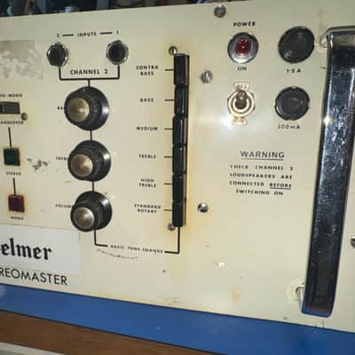 Selmer Stereomaster 100W (Dual 50W) Tube Amp Head 1965-1967 Metal Box | Fully Serviced w/ NOS GE Tubes | Syd Barrett Pink Floyd Era image 11