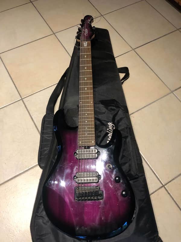 Sterling by Music Man JP70  - Trans Purple Burst 7-string image 1