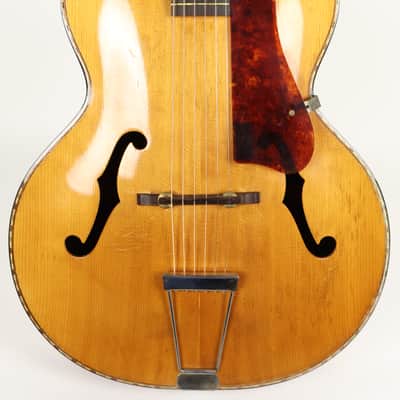1940s S.S. Stewart 7004 Archtop Acoustic Guitar Natural w/ Gig Bag image 2