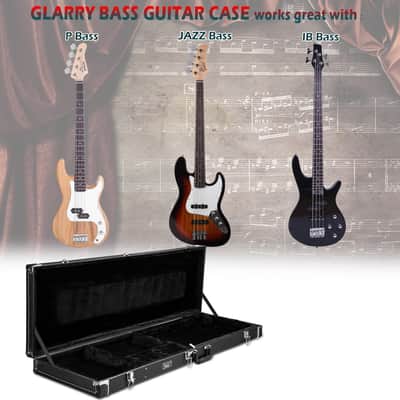 Glarry High Grade Electric/Bass Guitar Square Hard Case 2020s - Flat Black image 21
