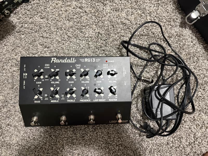 Randall RG13 1-Watt 3-Channel Solid State Guitar Pedal Amp 2010s - Black image 1