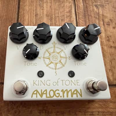 Analogman King of Tone V4 with Red Side High Gain - WHITE image 1