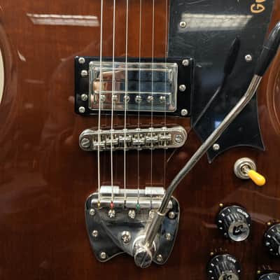 Guild S-100 Polara Prototype with Hagstrom Tremar - Factory 2nd 2016 Natural Dark Mahogany image 6