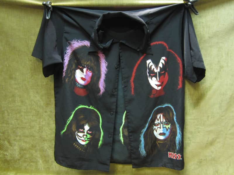 KISS/Hard Rock Cafe Solo Album Art Rare Bowling Shirt X Large EXC! Free Shipping w/ BIN!! image 1