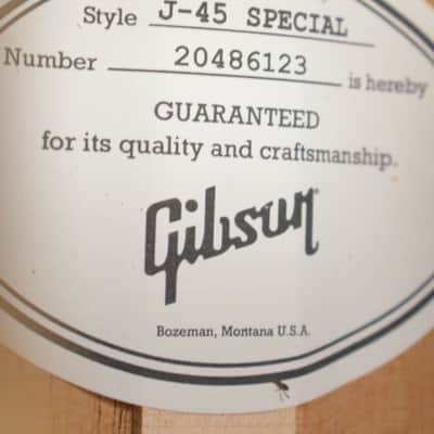 Gibson J-45 Special Satin Natural w/ Premium Soft Shell Case image 10