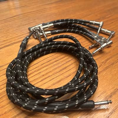 Fender Custom Shop FG10BSL / FG6ILLBS A2Q212 Instrument/Patch Cables 2013 - Black & White Tweed image 5