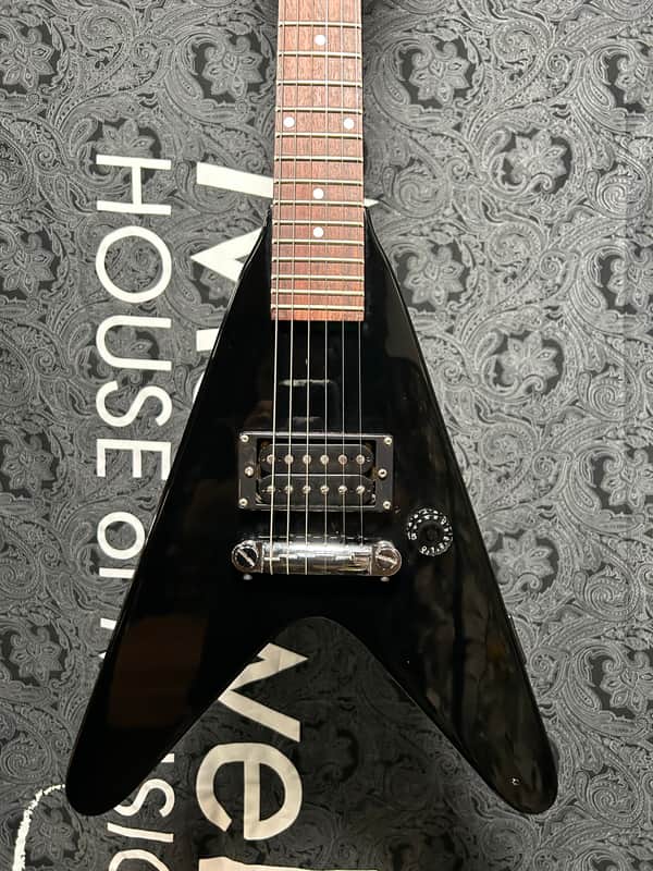 Epiphone Flying Vee-Wee Electric Guitar- Black w/Gig Bag (Pre-Owned) image 1