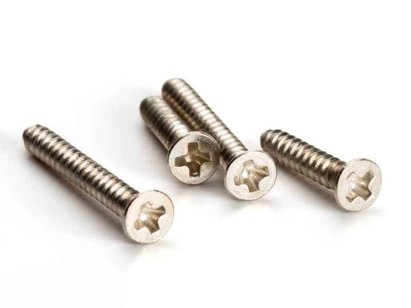 Screw Set, Neck Humbucker Mounting Ring, Nickel image 1