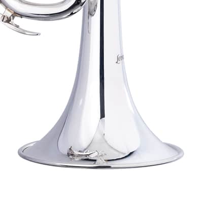 Levante Professional Bb Trumpet W Case Silver Plated W Monel Pistons LV-TR6301 2 Year Warranty image 9