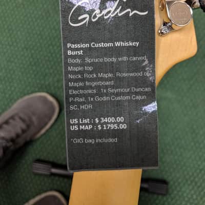 Godin Passion Custom 2018 Whiskey Burst image 9