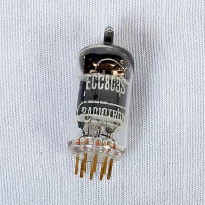 Radiotron ECC803S Preamp Tube – Tests Strong – Rare Long Plate 12AX7 Variant image 2