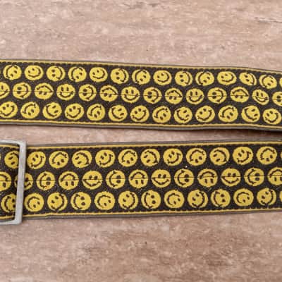Vintage 1970's Ace Smiley Face Guitar Strap! Extremely Rare, Original Case Candy! image 3