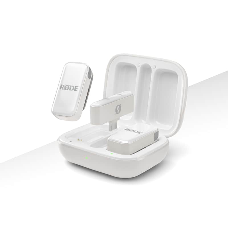 RODE Wireless Micro Ultra-Compact Wireless Microphone System, USB-C, White image 1