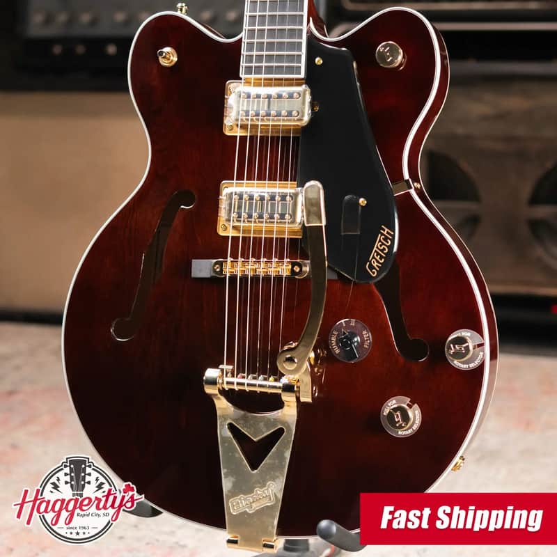 Gretsch Limited Edition Abbey Road Studiomatic Hollow Body with Bigsby Electric Guitar - Classic Walnut Stain with Hardshell Case image 1