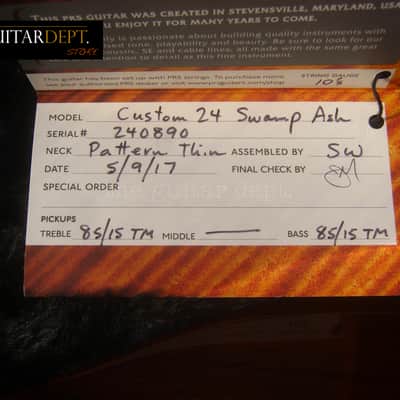 ♚RARE♚MINT♚ 2017 PRS Custom 24 Limited Edition ♚ SWAMP ASH ♚ AAA ♚ BIRDS ♚ 6.9 LBS Featherweight !♚ 85/15♚22 image 22