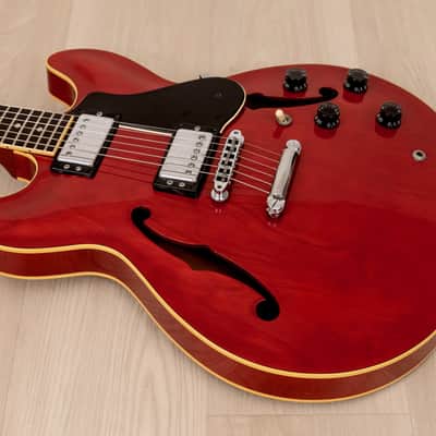 1986 Yamaha SA1300 Super Axe Vintage Semi-Hollowbody ES-Style Guitar Persimmon Red, 100% Original image 9