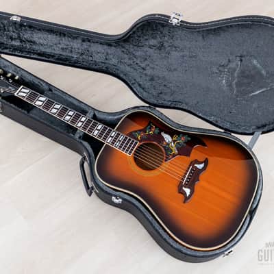 1991 Orville by Gibson Dove Vintage Sunburst Dreadnought Acoustic Electric Guitar w/ Case image 20