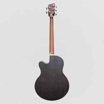 Warwick RockBass Alien Deluxe Thinline Hybrid 5 String Fretless Acoustic Electric Bass Guitar - Natural image 6