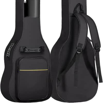 Acoustic Guitar Gig Bag - 0.35 Inch Sponge Padding Fit 39-41 Inch Guitar Waterproof Black image 1