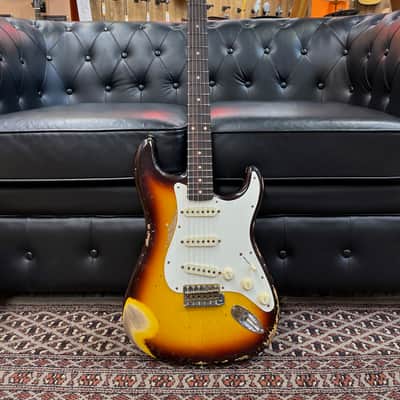 Fender Custom Shop 59 Stratocaster Heavy Relic RW Chocolate 3 Color Sumburst image 6