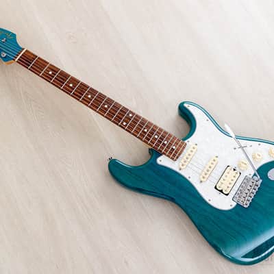 2012 Fender '62 Stratocaster ST62/ASH/MH Transparent Blue + Headstock SSH Near-Mint, Japan MIJ image 12