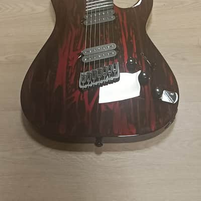 Schecter C-7 MS Silver M. BM - Blood Moon image 2