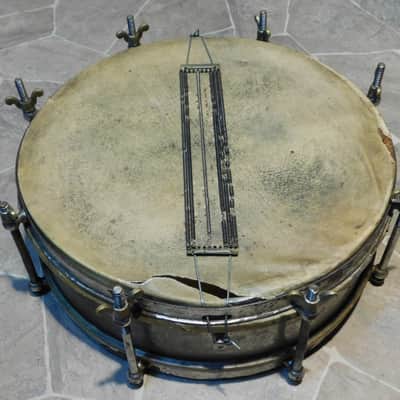 sehr alte Jazz steel snare drum TROMMEL + Stecken um 1930 image 11