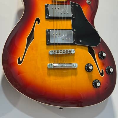 2017 Fender Modern Player Starcaster Guitar Aged Cherry Burst image 1