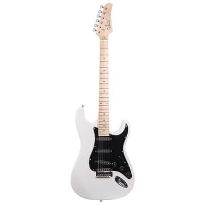 Glarry GST Electric Guitar White w/ 20W Amplifier image 2