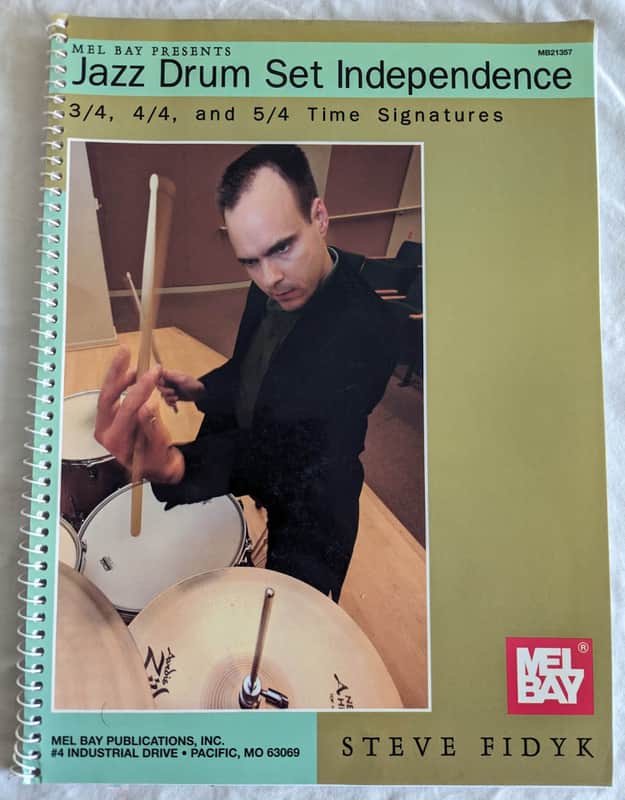 Jazz Drum Set Independence 3/4, 4/4 and 5/4 Time Signatures Music Exercise Book image 1
