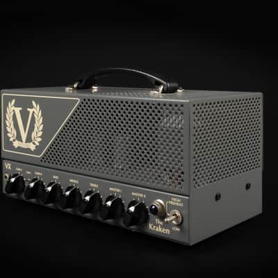 2017 Victory Amps VX The Kraken 50-Watt Tube Guitar Head - Silver | Lunch Box Made in England | Case image 3
