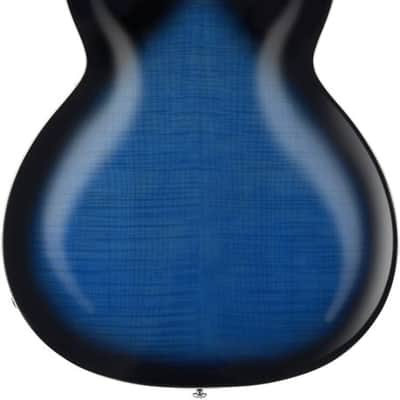 Hagstrom HSSUVIK60 Electric Guitar, Super Viking, Dark Baltic Sea Flame image 6