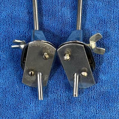 Vintage Bass Drum Spurs And Mounts, Chrome Good Condition image 3