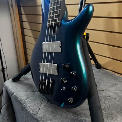 Ibanez Bass Workshop SRMS720 Multi-scale Electric Bass Guitar - Blue Chameleon #784 image 3
