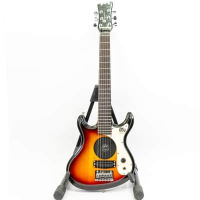 Mini Mosrite of Century Guitar with Built-In Amplifier – Sunburst w/ Gigbag image 2