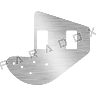 Custom Pickguard For 1975 - 1983 Made in America Gibson Ripper Bass - Simulated Brushed Silver/Black .090" image 1