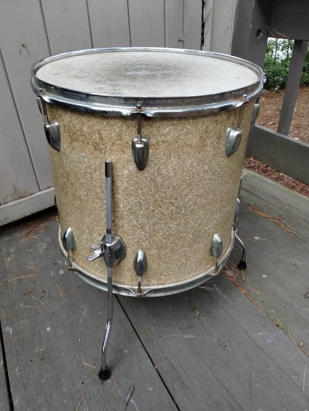 Lyra 16" Floor Tom 60's - 70's - Champagne Sparkle image 1