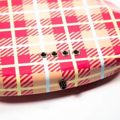 Fender Custom Pink Plaid "Groundskeeper Willie" Precision Bass Owned by Mark Hoppus image 18