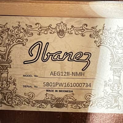 Ibanez AEG12II-NMH Acoustic Electric Guitar - Used image 7