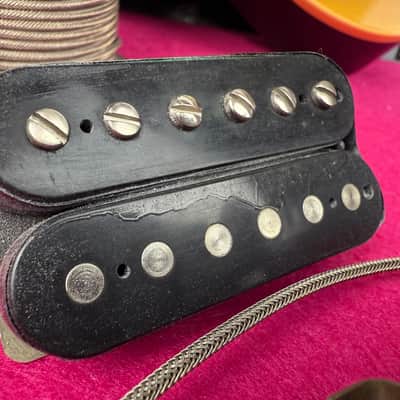 General Vintage Tone  1957 - 1958 Nos Wire Belden PAF Humbuckers Double Black Celullose acetate CAB for les Paul ®️ SG ®️ image 5