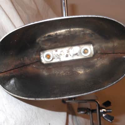 Vintage 1967 Golden-Tone Cowbell + Ludwig Chrome Plated Cowbell Holder image 6