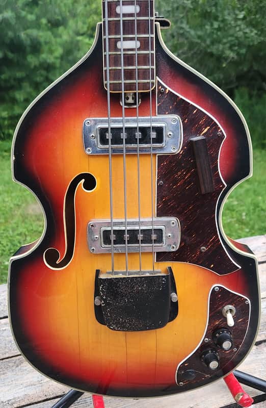 RARE! Teisco Kingston FB2 Violin Bass Sunburst 1967 Japan image 1