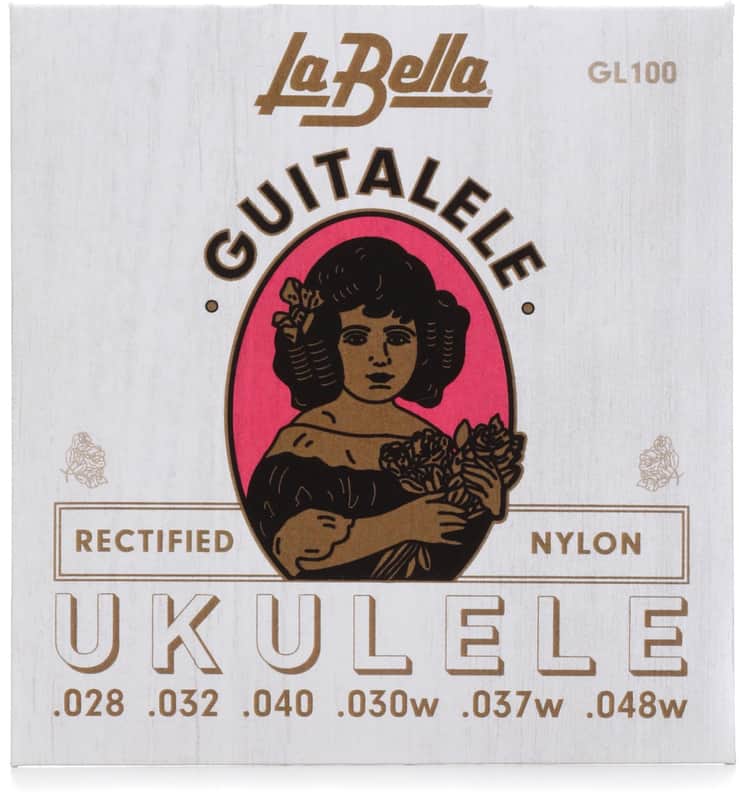 La Bella GL100 Guitalele/Guilele/Guitarlele Strings - .028-.048 Wound 4th (3-pack) Bundle image 1
