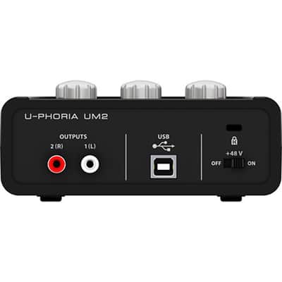 Behringer U-PHORIA UM2 2x2 USB Audio Interface, Podcast Bundle Broadcast Mic, Broadcast Arm W XLR, Studio Monitor Headphones image 6