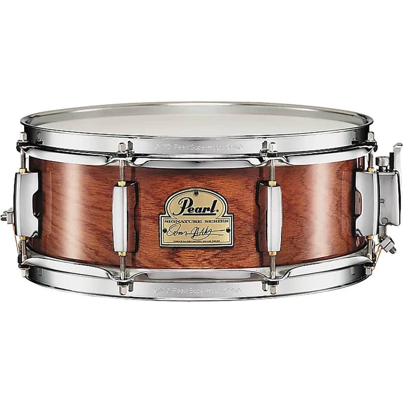 Pearl 13x5" Omar Hakim Signature Snare Drum African Mahogany image 1