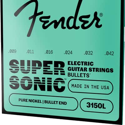 Fender SUPERSONIC BULLETS 3150L Pure Nickel Bullet End Electric Guitar String - .009-.042 image 4